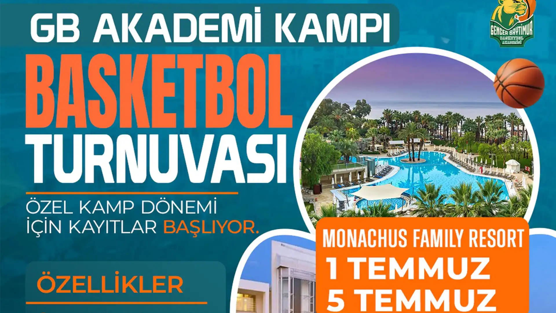 Monachus Family Resort’ta düzenlenen 1–5 Temmuz basketbol yaz kampı turnuvası görseli